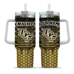 customized ucf knights hex texture gold curved tumbler best selling.webp
