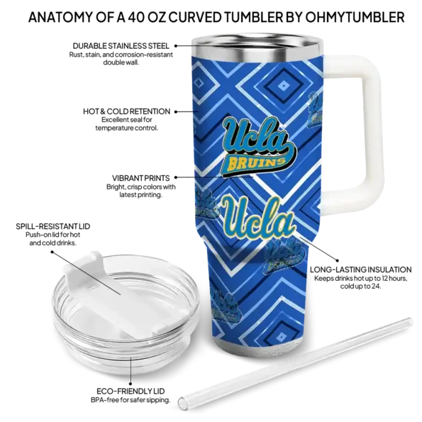 customized ucla bruins bold diamonds blue curved tumbler new arrival.webp