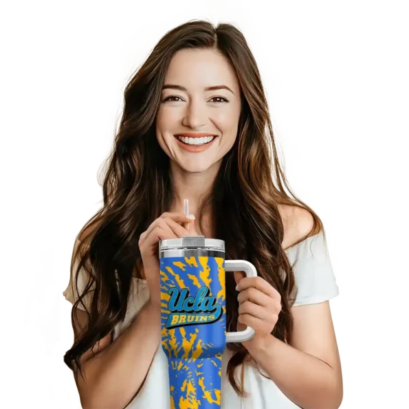 customized ucla bruins burst swirl blue curved tumbler premium grade.webp