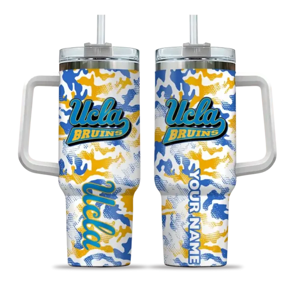 customized ucla bruins camo mashup blue white curved tumbler best selling.webp