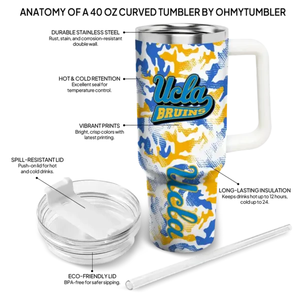 customized ucla bruins camo mashup blue white curved tumbler new arrival.webp