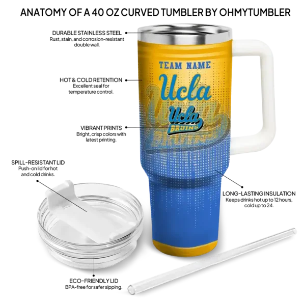customized ucla bruins gradient dots blue curved tumbler new arrival.webp
