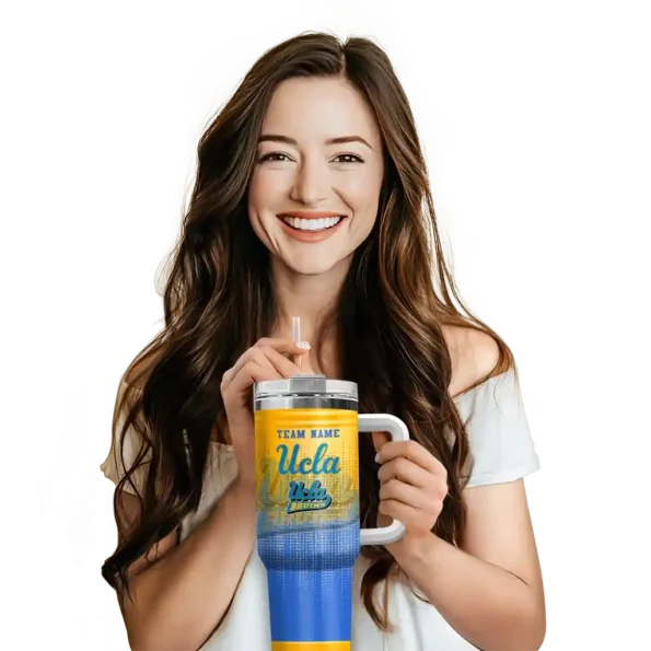 customized ucla bruins gradient dots blue curved tumbler premium grade.webp