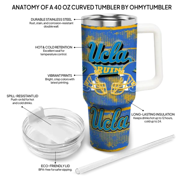 customized ucla bruins honey streaks blue curved tumbler new arrival.webp