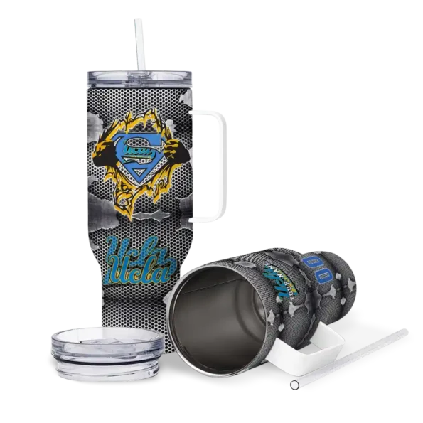 customized ucla bruins superman shield blue gray curved tumbler high quality.webp