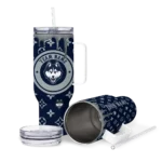 customized uconn huskies bullseye drips blue curved tumbler best selling.webp