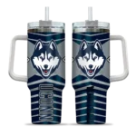 customized uconn huskies chevron layers blue curved tumbler best selling.webp