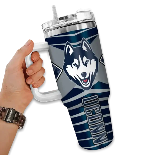 customized uconn huskies chevron layers blue curved tumbler fashion forward.webp