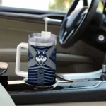 customized uconn huskies chevron layers blue curved tumbler best selling.webp