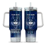 customized uconn huskies geometric prism blue curved tumbler best selling.webp