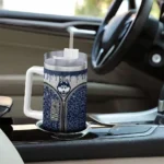 customized uconn huskies leopard zipper blue curved tumbler best selling.webp
