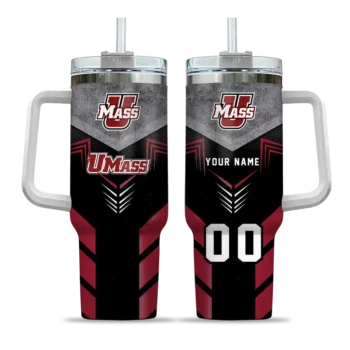 customized umass minutemen arrow armor red black curved tumbler best selling.webp