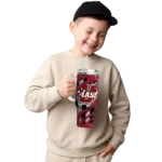 customized umass minutemen claw cut red black curved tumbler best selling.webp
