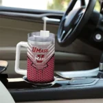 customized umass minutemen hex texture red curved tumbler best selling.webp