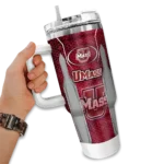 customized umass minutemen hexagon armor red curved tumbler best selling.webp