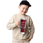 customized umass minutemen hexagon armor red curved tumbler best selling.webp