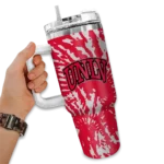 customized unlv rebels burst swirl red curved tumbler best selling.webp