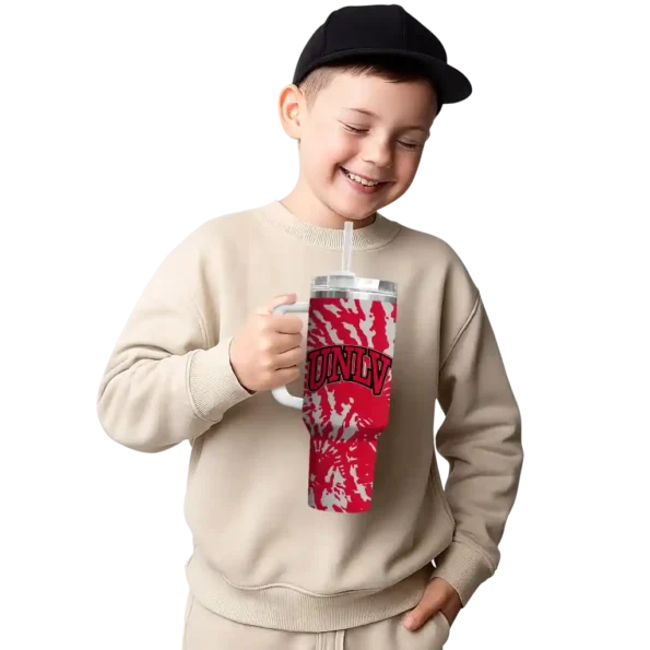 customized unlv rebels burst swirl red curved tumbler latest model.webp