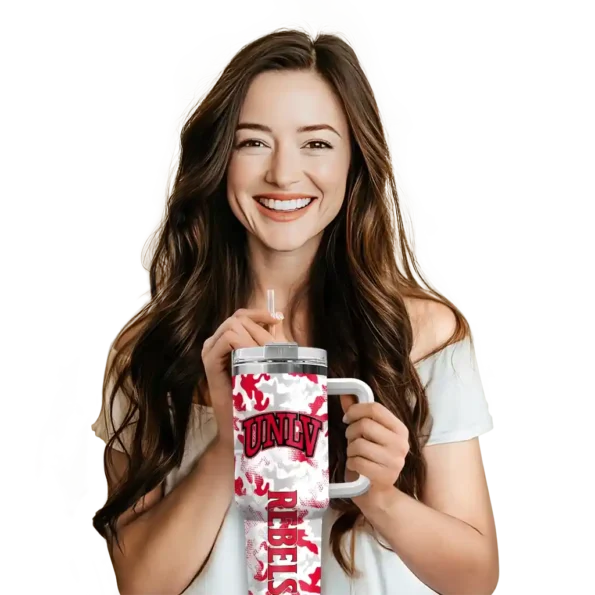 customized unlv rebels camo mashup red white curved tumbler premium grade.webp