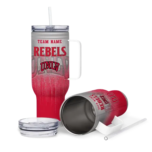 customized unlv rebels gradient dots red curved tumbler high quality.webp