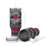 customized unlv rebels superman shield red gray curved tumbler best selling.webp