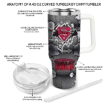 customized unlv rebels superman shield red gray curved tumbler best selling.webp