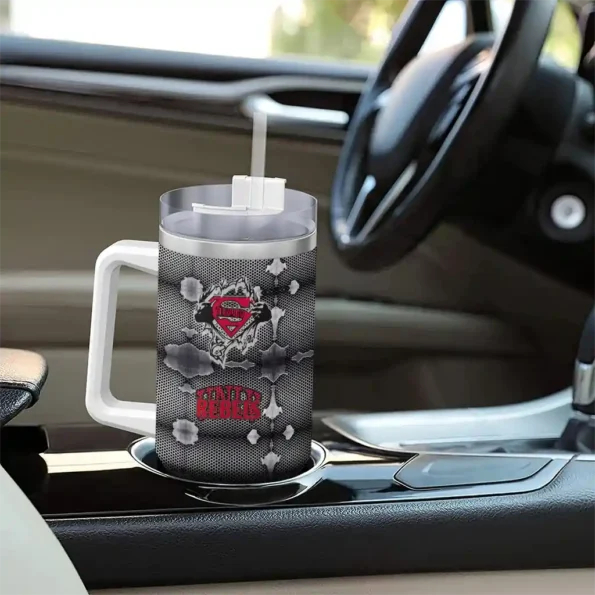 customized unlv rebels superman shield red gray curved tumbler trendy.webp
