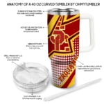customized usc trojans arrow burst red curved tumbler best selling.webp