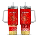 customized usc trojans geometric prism red curved tumbler best selling.webp