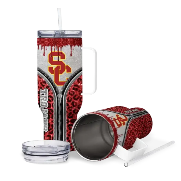 customized usc trojans leopard zipper red curved tumbler high quality.webp