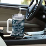 customized utah state aggies abstract paths navy curved tumbler best selling.webp