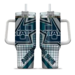 customized utah state aggies arrow burst navy curved tumbler best selling.webp