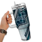 customized utah state aggies arrow burst navy curved tumbler best selling.webp