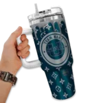 customized utah state aggies bullseye drips navy curved tumbler best selling.webp