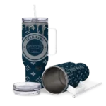 customized utah state aggies bullseye drips navy curved tumbler best selling.webp