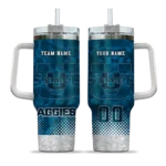 customized utah state aggies geometric prism navy curved tumbler best selling.webp