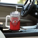 customized utah utes hex texture red curved tumbler best selling.webp