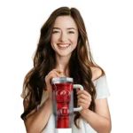 customized utah utes hexagon armor red curved tumbler best selling.webp