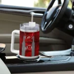 customized utah utes hexagon armor red curved tumbler best selling.webp