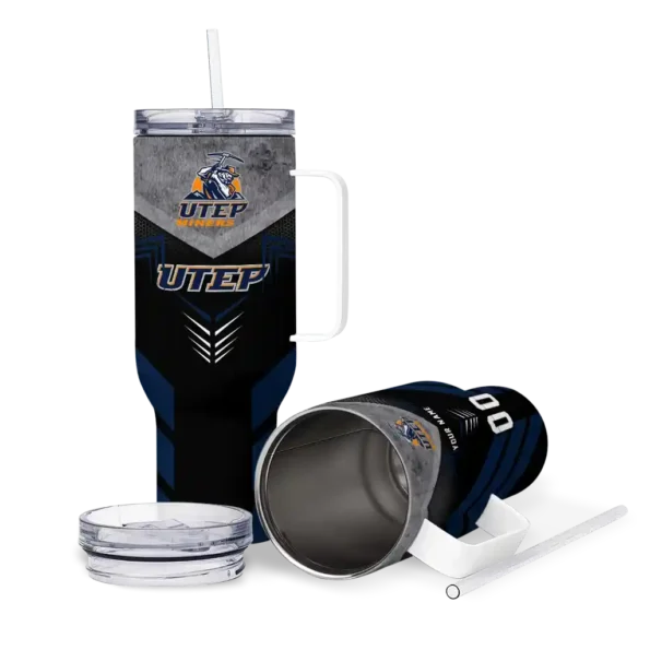customized utep miners arrow armor blue black curved tumbler high quality.webp