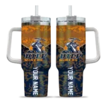 customized utep miners chevron stripe blue curved tumbler best selling.webp