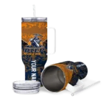 customized utep miners chevron stripe blue curved tumbler best selling.webp