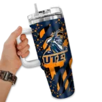 customized utep miners claw cut blue black curved tumbler best selling.webp
