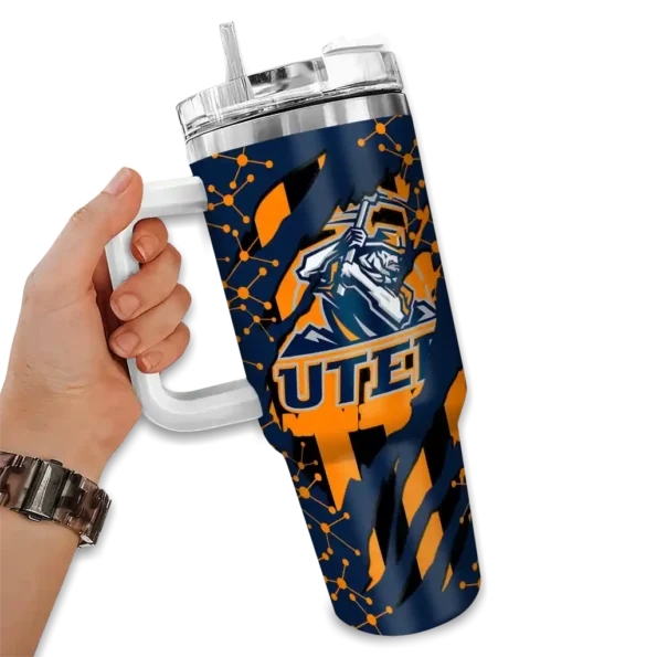 customized utep miners claw cut blue black curved tumbler fashion forward.webp