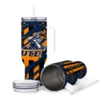 customized utep miners claw cut blue black curved tumbler best selling.webp
