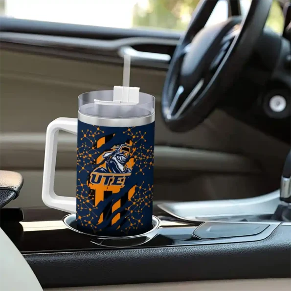 customized utep miners claw cut blue black curved tumbler trendy.webp