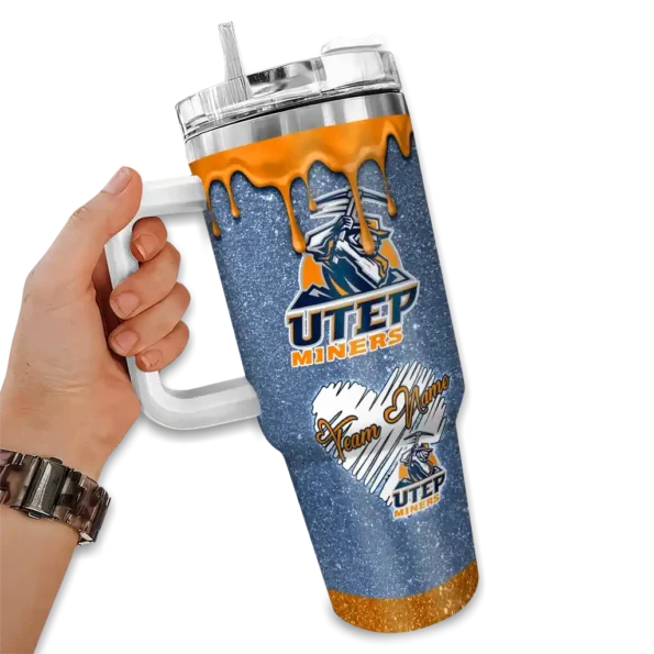 customized utep miners heart helmet motif blue curved tumbler fashion forward.webp