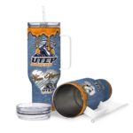 customized utep miners heart helmet motif blue curved tumbler best selling.webp