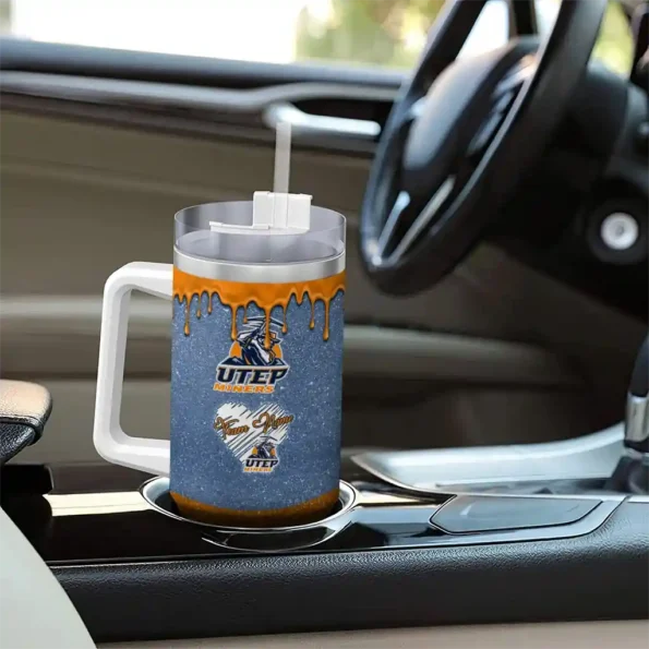 customized utep miners heart helmet motif blue curved tumbler trendy.webp