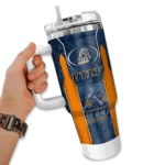 customized utep miners hexagon armor blue curved tumbler best selling.webp
